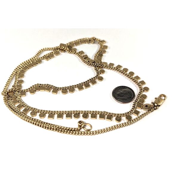 Madewell Geometric Long Gold Tone Necklace - Picture 4 of 8